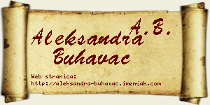 Aleksandra Buhavac vizit kartica